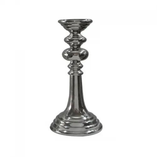 By Kohler  -SALE- Candleholder 28x28x82cm silver (107812)