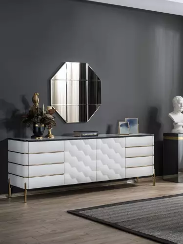 By Kohler  Nirvana Sideboard without mirror white and gold (200487)