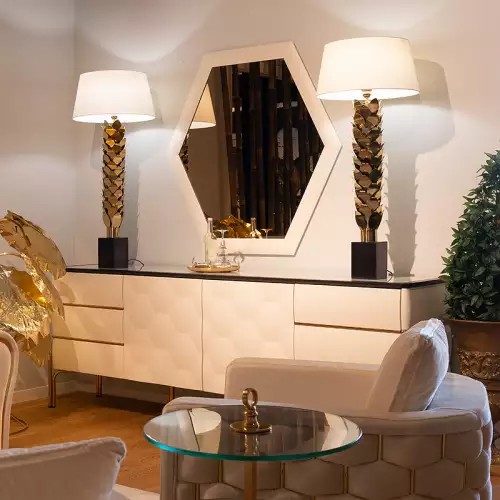By Kohler  Nirvana Sideboard without mirror white and gold (200487)