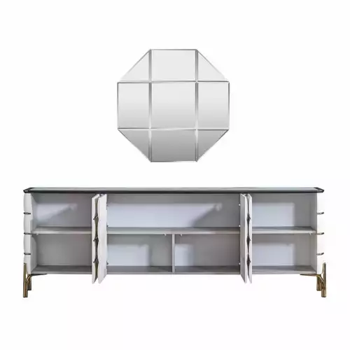 By Kohler  Nirvana Sideboard without mirror white and gold (200487)