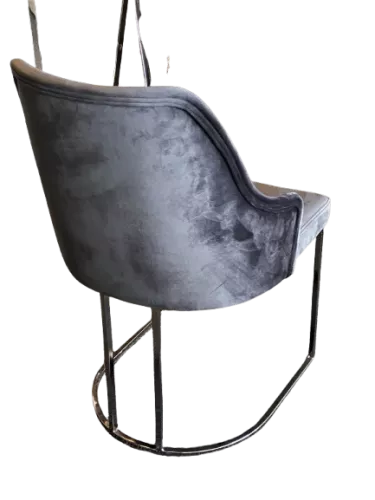By Kohler  Berlin arm dining chair Velvet Black / Frame Black Chrome (201703)