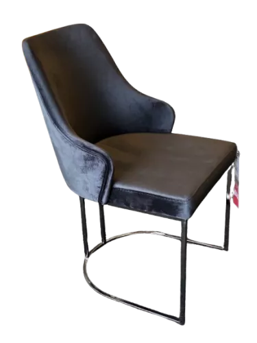 By Kohler  Berlin arm dining chair Velvet Black / Frame Black Chrome (201703)