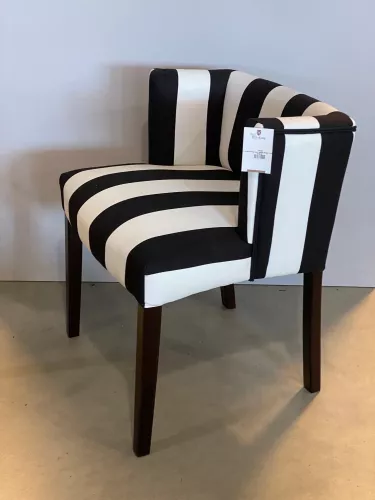 By Kohler  Clinton Side dining chair - SW Big Stripes - Kolonial Legs (101104)